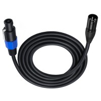 Speakon to XLR Speaker Cable, XLR 3 Pin Male to Speakon Male Speaker Audio Adapter for DJ/PA Speaker Cord with Twist Lock Speakon to XLR Speaker Cable, XLR 3 Pin Male to Speakon Male Speaker Audio Adapter for DJ/PA Speaker Cord with Twist Lock
