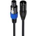 Speakon to XLR Speaker Cable, XLR 3 Pin Male to Speakon Male Speaker Audio Adapter for DJ/PA Speaker Cord with Twist Lock Speakon to XLR Speaker Cable, XLR 3 Pin Male to Speakon Male Speaker Audio Adapter for DJ/PA Speaker Cord with Twist Lock