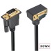 90 Degree Right-Angled DB15 HD VGA Male to Male Straight Thru Cable 90 Degree Right-Angled DB15 HD VGA Male to Male Straight Thru Cable