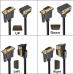 90 Degree Right-Angled DB15 HD VGA Male to Male Straight Thru Cable 90 Degree Right-Angled DB15 HD VGA Male to Male Straight Thru Cable
