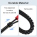 Spiral Coil Retractable Stereo 6.35mm 1/4" to Mono 3.5mm 1/8" Male to Male Audio Cable Spiral Coil Retractable Stereo 6.35mm 1/4" to Mono 3.5mm 1/8" Male to Male Audio Cable