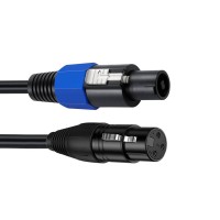 Speakon to XLR Speaker Cable, XLR 3 Pin Female to Speakon Male Speaker Audio Adapter for DJ/PA Speaker Cord with Twist Lock Speakon to XLR Speaker Cable, XLR 3 Pin Female to Speakon Male Speaker Audio Adapter for DJ/PA Speaker Cord with Twist Lock