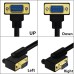 90-Degree Right-Angled DB-15 VGA Male to Female Straight Thru Cable 90-Degree Right-Angled DB-15 VGA Male to Female Straight Thru Cable