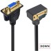 90-Degree Right-Angled DB-15 VGA Male to Female Straight Thru Cable 90-Degree Right-Angled DB-15 VGA Male to Female Straight Thru Cable