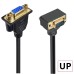 90-Degree Right-Angled DB-15 VGA Male to Female Straight Thru Cable 90-Degree Right-Angled DB-15 VGA Male to Female Straight Thru Cable