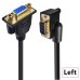 90-Degree Right-Angled DB-15 VGA Male to Female Straight Thru Cable 90-Degree Right-Angled DB-15 VGA Male to Female Straight Thru Cable