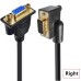 90-Degree Right-Angled DB-15 VGA Male to Female Straight Thru Cable 90-Degree Right-Angled DB-15 VGA Male to Female Straight Thru Cable