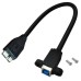Panel Mount USB 3.0 Type-B to USB 3.0 Micro-B Cable Panel Mount USB 3.0 Type-B to USB 3.0 Micro-B Cable