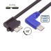 90 degree Angled USB-C to 90 degree Angled USB 3.0 Micro male to male OTG Cable 90 degree Angled USB-C to 90 degree Angled USB 3.0 Micro male to male OTG Cable