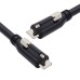 Locking to Locking Single Screw Panel Mount USB 3.1 / Type C Male to Male Cable Locking to Locking Single Screw Panel Mount USB 3.1 / Type C Male to Male Cable