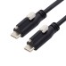 Locking to Locking Single Screw Panel Mount USB 3.1 / Type C Male to Male Cable Locking to Locking Single Screw Panel Mount USB 3.1 / Type C Male to Male Cable