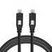 Locking to Locking Single Screw Panel Mount USB 3.1 / Type C Male to Male Cable Locking to Locking Single Screw Panel Mount USB 3.1 / Type C Male to Male Cable