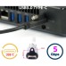 Locking to Locking Single Screw Panel Mount USB 3.1 / Type C Male to Male Cable