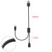 Wireless USB Charge Cable with braided jacket for Garmin Bounce SmartWatch and extra USB-C end for charging SmartPhones Wireless USB Charge Cable with braided jacket for Garmin Bounce SmartWatch and extra USB-C end for charging SmartPhones