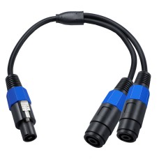 Speakon Male to Speakon 2 Female Splitter Cable | Universal PRO Audio DJ/PA Speaker Cable