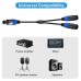 Speakon Male to Speakon 2 Female Splitter Cable | Universal PRO Audio DJ/PA Speaker Cable Speakon Male to Speakon 2 Female Splitter Cable | Universal PRO Audio DJ/PA Speaker Cable