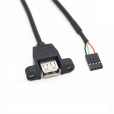 OEM Dupont 2.54mm pitch 4Pin (Motherboard 4pin Female Header) to Panel Mount USB 2.0 Port (USB-A Socket) OEM Dupont 2.54mm pitch 4Pin (Motherboard 4pin Female Header) to Panel Mount USB 2.0 Port (USB-A Socket)