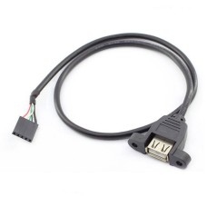 OEM Dupont 2.54mm pitch 5Pin (Motherboard 5pin Female Header) to Panel Mount USB 2.0 Port (USB-A Socket) OEM Dupont 2.54mm pitch 5Pin (Motherboard 5pin Female Header) to Panel Mount USB 2.0 Port (USB-A Socket)