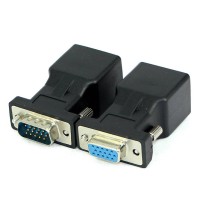 20M / 66 Feet VGA (D-Sub15) Extension Cable Over CAT5e / Cat6 RJ45 Ethernet Extender Adapter for VGA Monitors 20M / 66 Feet VGA (D-Sub15) Extension Cable Over CAT5e / Cat6 RJ45 Ethernet Extender Adapter for VGA Monitors