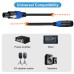Speakon Male to Female Wire DJ PA Stage Audio Jack Speaker Cable for Loudspeaker Amplifier Speakon Male to Female Wire DJ PA Stage Audio Jack Speaker Cable for Loudspeaker Amplifier