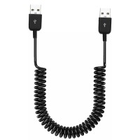3.3ft / 1M (Max.) Coil Stretchable USB USB-A Male to USB-A Male Extension Cable 3.3ft / 1M (Max.) Coil Stretchable USB USB-A Male to USB-A Male Extension Cable