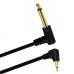 90 degree Right Angle 3.5mm 1/8" Mono TS Plug to Right Angle 6.35mm 1/4" Mono TS Plug Audio Cable 90 degree Right Angle 3.5mm 1/8" Mono TS Plug to Right Angle 6.35mm 1/4" Mono TS Plug Audio Cable
