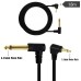 90 degree Right Angle 3.5mm 1/8" Mono TS Plug to Right Angle 6.35mm 1/4" Mono TS Plug Audio Cable 90 degree Right Angle 3.5mm 1/8" Mono TS Plug to Right Angle 6.35mm 1/4" Mono TS Plug Audio Cable