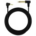 90 degree Right Angle 3.5mm 1/8" Mono TS Plug to Right Angle 6.35mm 1/4" Mono TS Plug Audio Cable 90 degree Right Angle 3.5mm 1/8" Mono TS Plug to Right Angle 6.35mm 1/4" Mono TS Plug Audio Cable