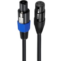 Speakon to XLR Speaker Cable, Speakon Female to XLR 3 Pin Male Speaker Audio Adapter for DJ/PA Speaker Cord with Twist Lock Speakon to XLR Speaker Cable, Speakon Female to XLR 3 Pin Male Speaker Audio Adapter for DJ/PA Speaker Cord with Twist Lock