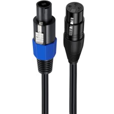 Speakon to XLR Speaker Cable, Speakon Female to XLR 3 Pin Male Speaker Audio Adapter for DJ/PA Speaker Cord with Twist Lock Speakon to XLR Speaker Cable, Speakon Female to XLR 3 Pin Male Speaker Audio Adapter for DJ/PA Speaker Cord with Twist Lock