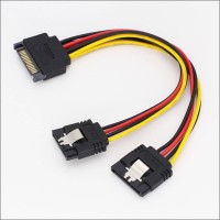 SATA (15Pin) Male to Dual SATA (15Pin) Female Power Splitter Cable SATA (15Pin) Male to Dual SATA (15Pin) Female Power Splitter Cable