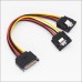 SATA (15Pin) Male to Dual SATA (15Pin) Female Power Splitter Cable SATA (15Pin) Male to Dual SATA (15Pin) Female Power Splitter Cable