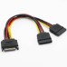 SATA (15Pin) Male to Dual SATA (15Pin) Female Power Splitter Cable SATA (15Pin) Male to Dual SATA (15Pin) Female Power Splitter Cable