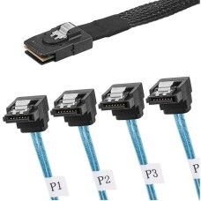 Mini SAS to 4 SATA Spitter Cable, 36 Pin SFF 8087 Host/Controller to 7 Pin SATA Target/Backplane, Compatible with PERC H310, RAID Controller Mini SAS to 4 SATA Spitter Cable, 36 Pin SFF 8087 Host/Controller to 7 Pin SATA Target/Backplane, Compatible with PERC H310, RAID Controller