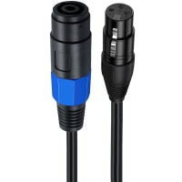 Speakon to XLR Speaker Cable, Speakon Female to XLR 3 Pin Female Speaker Audio Adapter for DJ/PA Speaker Cord with Twist Lock Speakon to XLR Speaker Cable, Speakon Female to XLR 3 Pin Female Speaker Audio Adapter for DJ/PA Speaker Cord with Twist Lock