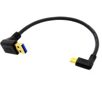 25cm Right Angle USB-A male to USB-C male (Running Speed USB 3.0) Data and Charge Cable 25cm Right Angle USB-A male to USB-C male (Running Speed USB 3.0) Data and Charge Cable