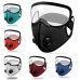 Dust Face Mask with Replaceable Filter and Anti-Fog Lens for Sports / Outdoor / Workouts