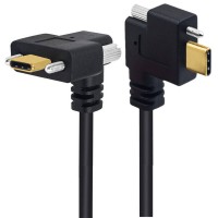 Right-Angle Single Screw Locking Panel Mount USB-C Male to Right-Angle Dual Screw Locking Panel Mount USB-C Male Cable Right-Angle Single Screw Locking Panel Mount USB-C Male to Right-Angle Dual Screw Locking Panel Mount USB-C Male Cable