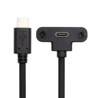 Flat Panel Mount USB-C Female to USB-C male Extender Cable Flat Panel Mount USB-C Female to USB-C male Extender Cable