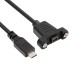 28mm pitch Panel Mount USB2.0 Mini 5Pin Female to Type-C USB-C Male Power / Data Cable 28mm pitch Panel Mount USB2.0 Mini 5Pin Female to Type-C USB-C Male Power / Data Cable