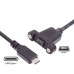 28mm pitch Panel Mount USB2.0 Mini 5Pin Female to Type-C USB-C Male Power / Data Cable 28mm pitch Panel Mount USB2.0 Mini 5Pin Female to Type-C USB-C Male Power / Data Cable