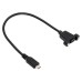 28mm pitch Panel Mount USB2.0 Mini 5Pin Female to Type-C USB-C Male Power / Data Cable 28mm pitch Panel Mount USB2.0 Mini 5Pin Female to Type-C USB-C Male Power / Data Cable