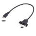 28mm pitch Panel Mount USB2.0 Mini 5Pin Female to Type-C USB-C Male Power / Data Cable 28mm pitch Panel Mount USB2.0 Mini 5Pin Female to Type-C USB-C Male Power / Data Cable