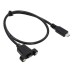 28mm Pitch Panel Mount USB2.0 Micro 5Pin Female to Type-C USB-C Male Power / Data Cable 28mm Pitch Panel Mount USB2.0 Micro 5Pin Female to Type-C USB-C Male Power / Data Cable