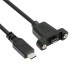 28mm Pitch Panel Mount USB2.0 Micro 5Pin Female to Type-C USB-C Male Power / Data Cable 28mm Pitch Panel Mount USB2.0 Micro 5Pin Female to Type-C USB-C Male Power / Data Cable