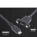 28mm Pitch Panel Mount USB2.0 Micro 5Pin Female to Type-C USB-C Male Power / Data Cable 28mm Pitch Panel Mount USB2.0 Micro 5Pin Female to Type-C USB-C Male Power / Data Cable