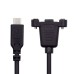 28mm Pitch Panel Mount USB2.0 Micro 5Pin Female to Type-C USB-C Male Power / Data Cable 28mm Pitch Panel Mount USB2.0 Micro 5Pin Female to Type-C USB-C Male Power / Data Cable
