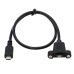 28mm Pitch Panel Mount USB2.0 Micro 5Pin Female to Type-C USB-C Male Power / Data Cable 28mm Pitch Panel Mount USB2.0 Micro 5Pin Female to Type-C USB-C Male Power / Data Cable