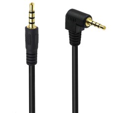 90 degree Right Angled 4-pole TRRS 3.5mm Aux Stereo Male-Male Headphone Cable