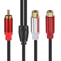 3.5mm Stereo Male to 2 RCA Female Y Adapter